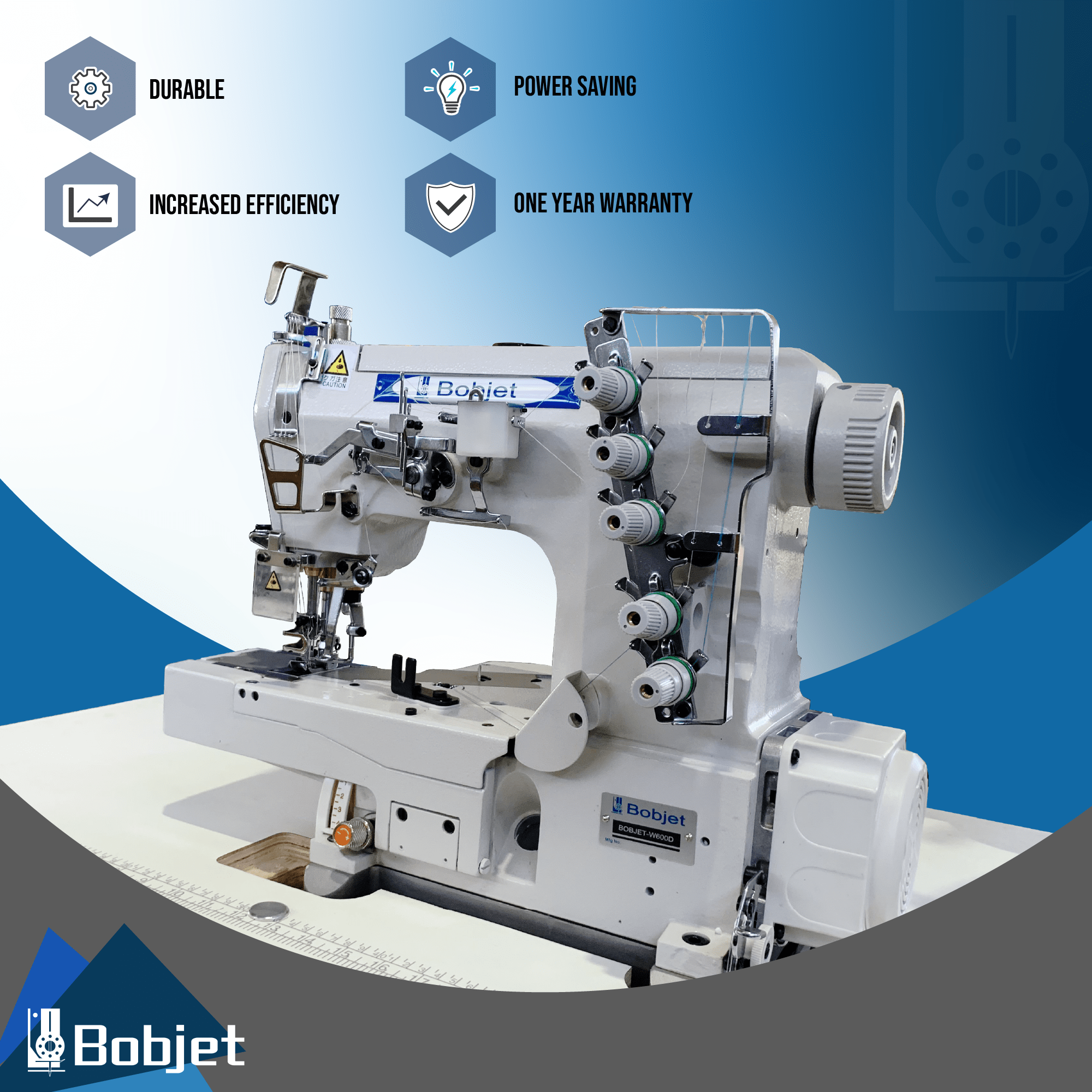 Bobjet 5-Thread flatlock machine